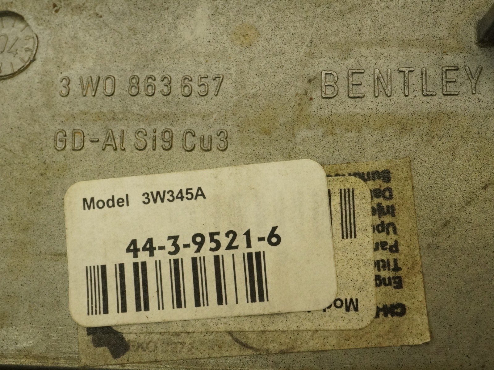 03-10 Bentley Continental Gt Center Console Storage Panel Bezel Rear 3W0858337