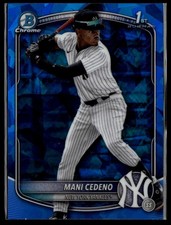 2025 Bowman Chrome Sapphire Mani Cedeno #BCP-199 1st New York Yankees