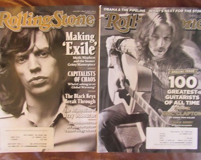 Rolling Stone Magazine 2 lot Issues #1105/1145 Clapton/Jagger
