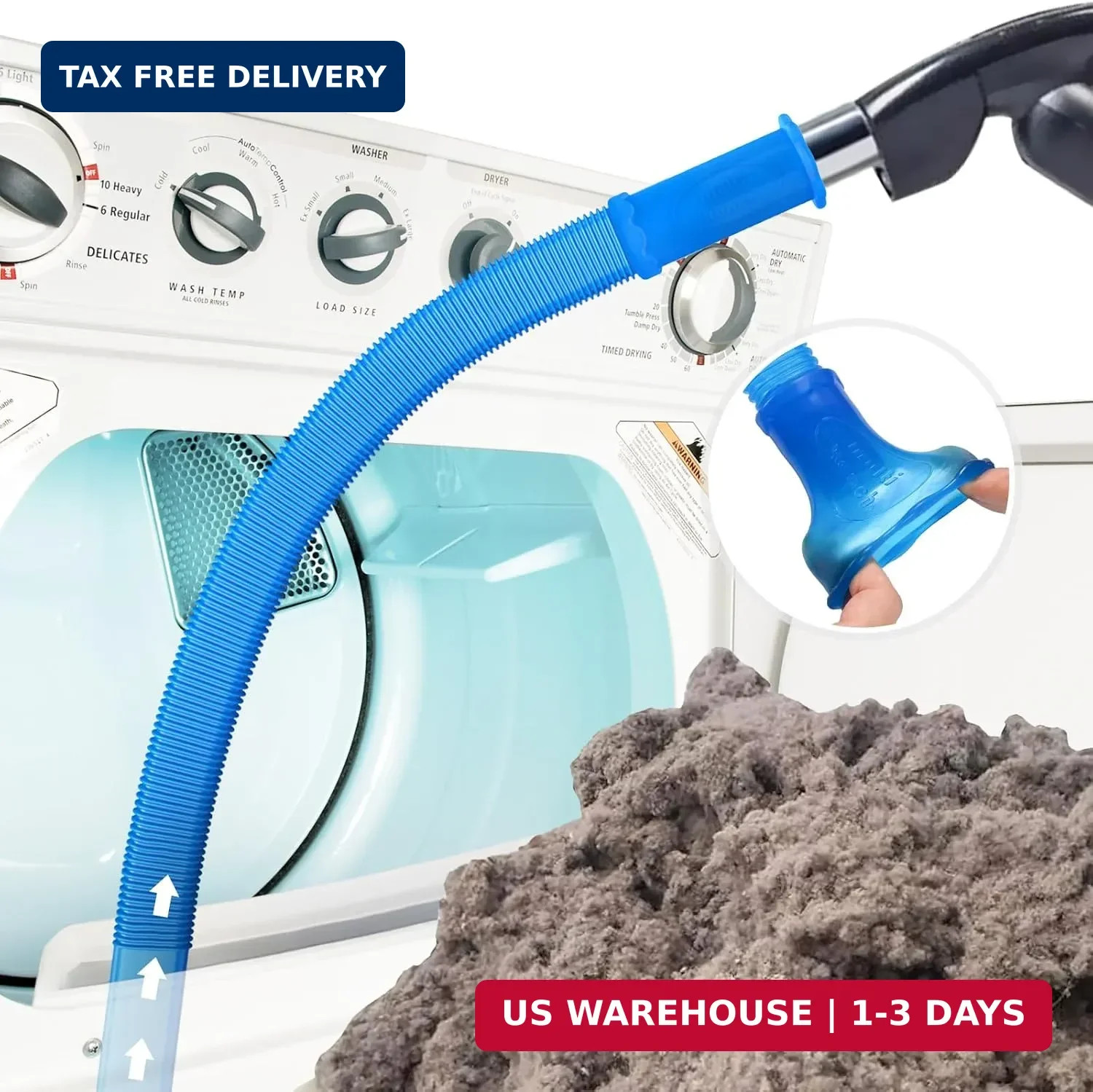 Sealegend Dryer Vent Cleaner Kit Vacuum Hose Attachment Compatible with Most Vac