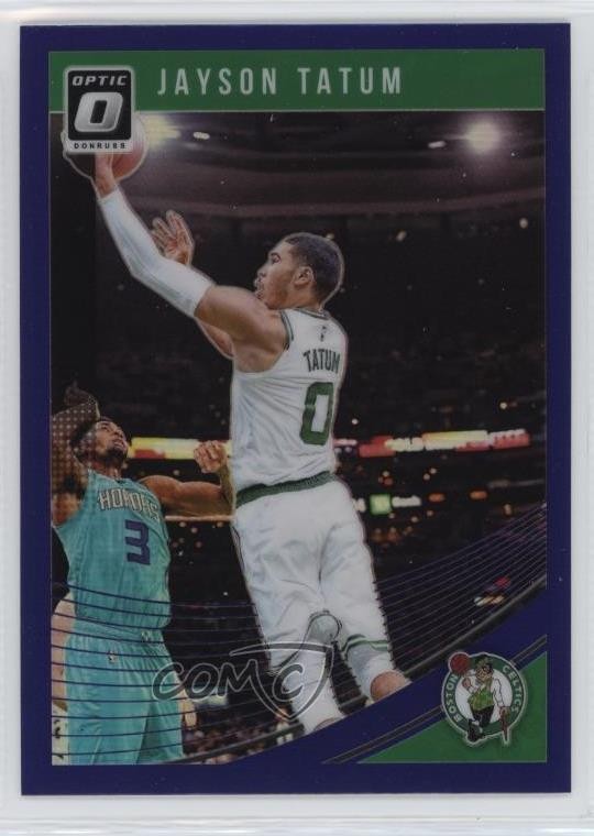 2018-19 Panini Donruss Optic Purple Prizm Jayson Tatum #76 0s55