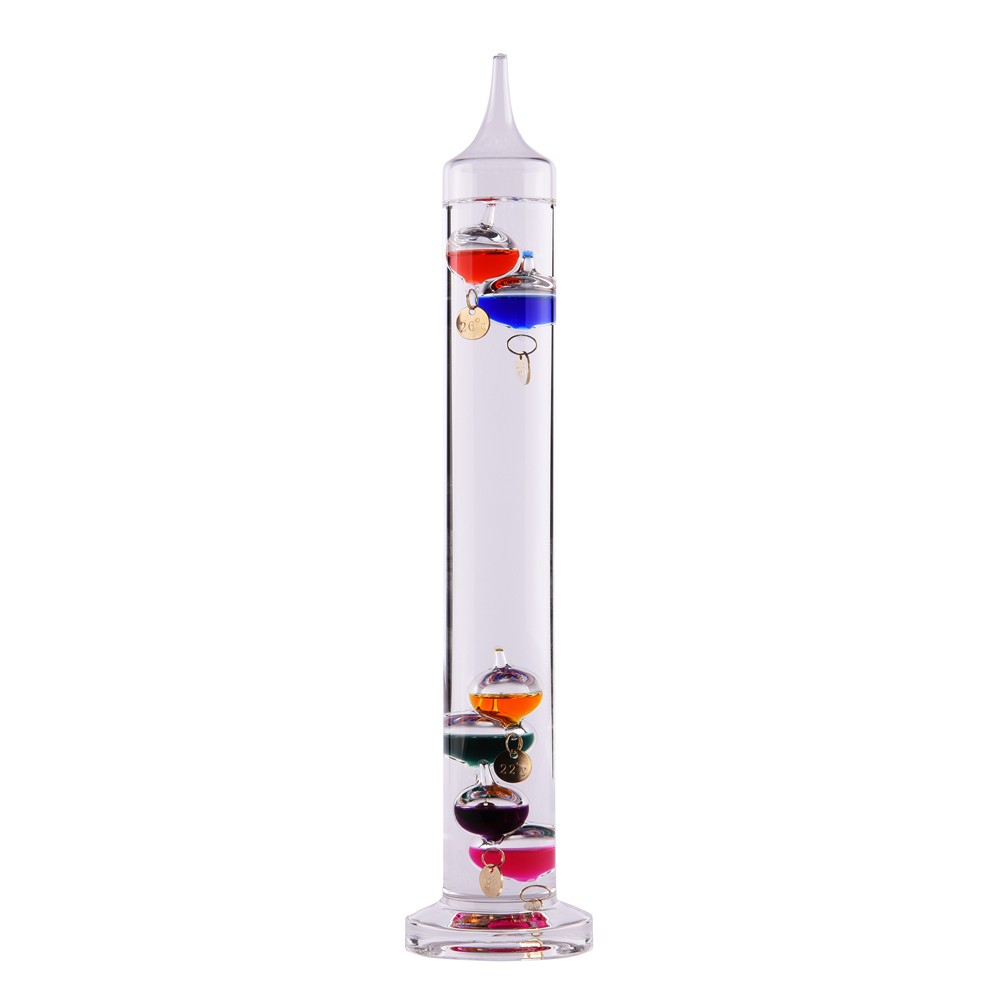 Thermomètre de Galilée en verre 37 cm Table Passion pour déco