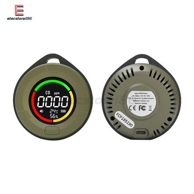 Portable LCD Magnetic Air Quality Monitor Carbon Monoxide Detector Rechargeable