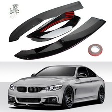 ADATTO BMW SERIE 4 F32 F33 F36 M SPORT 13-20 SPLITTER ANTERIORE LABBRO NERO LUCIDO