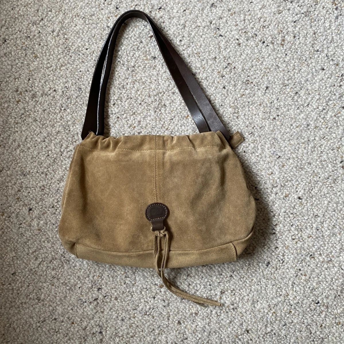 OEIPSMK Fringe Crossbody Bag For Women - Hippie Suede Messenger Bag With Tassels, Vintage Shoulder Handbag, Brown