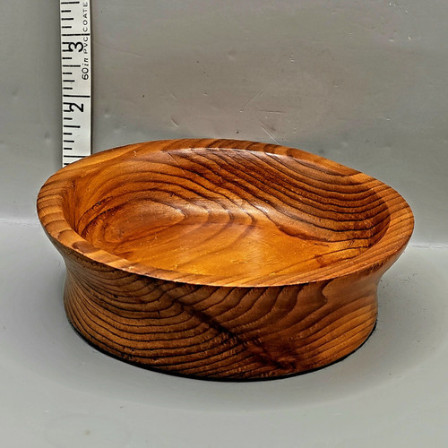 Vintage Hand-Turned Wooden Trinket Key Bowl Dish Felt Bottom Unique Grain - Picture 1 of 6