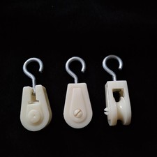 10Pcs White Mini Plastic Pulley Wheel, Lightweight Nylon Small Wire...
