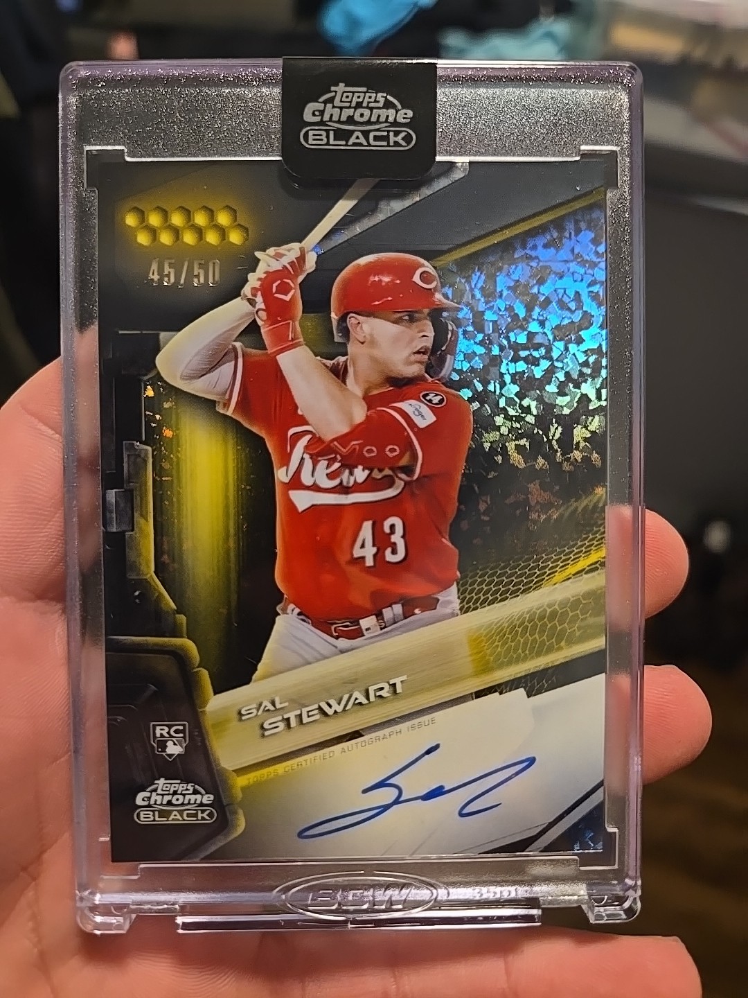 2026 Topps Chrome Black Sal Stewart Gold Diamond Refractor Auto #/50 RC