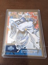 2014-15 Upper Deck AHL Connor Hellebuyck RC Rookie Card #28 Winnipeg Jets Auto. rookie card picture