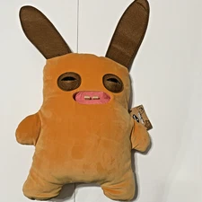 Original Fuggler Ugly Teeth Monsters Plush Bigg Fugg Pillows  Rabid Rabbit-Brown