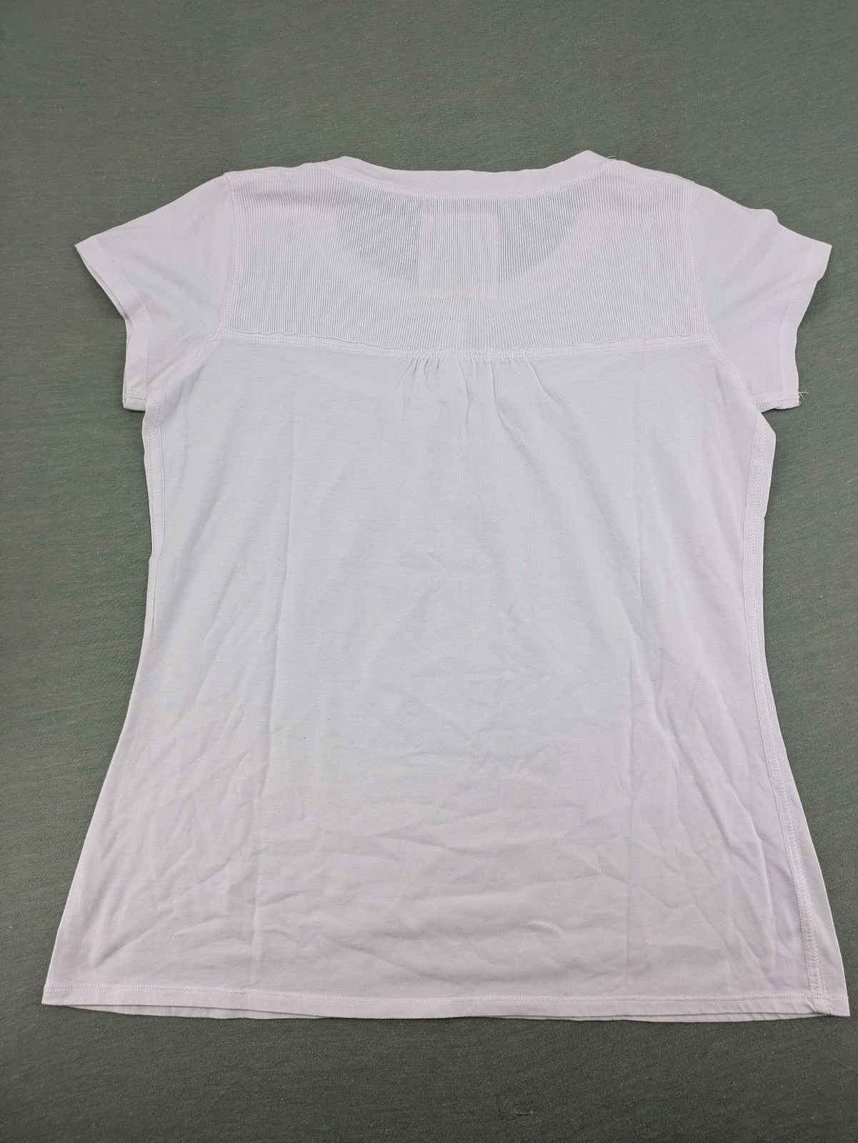 S&S Opus Damen T-Shirt Henley Shirt Gr 42 Weiß Kurzarm Sommer Basic Top image 7