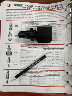 MUELLER 680623 B-101 Extracting Tool For Corporation Stops 3/4 