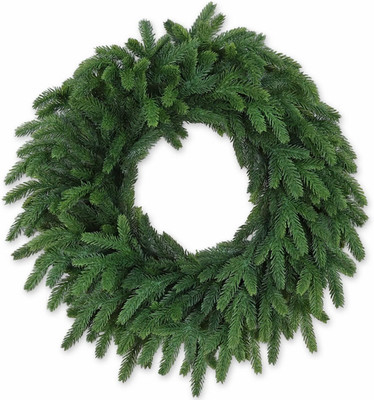 Christmas Wreaths Outdoor Realistic 24 Inch Large Artificial Winter Greenery Pin