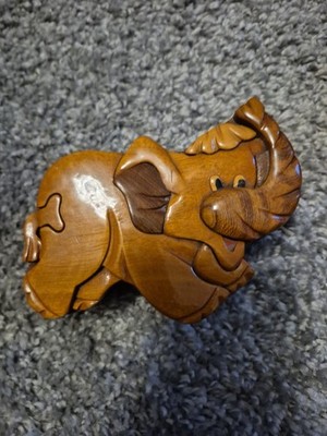 Holz Elefant Puzzle Schmuckschatulle