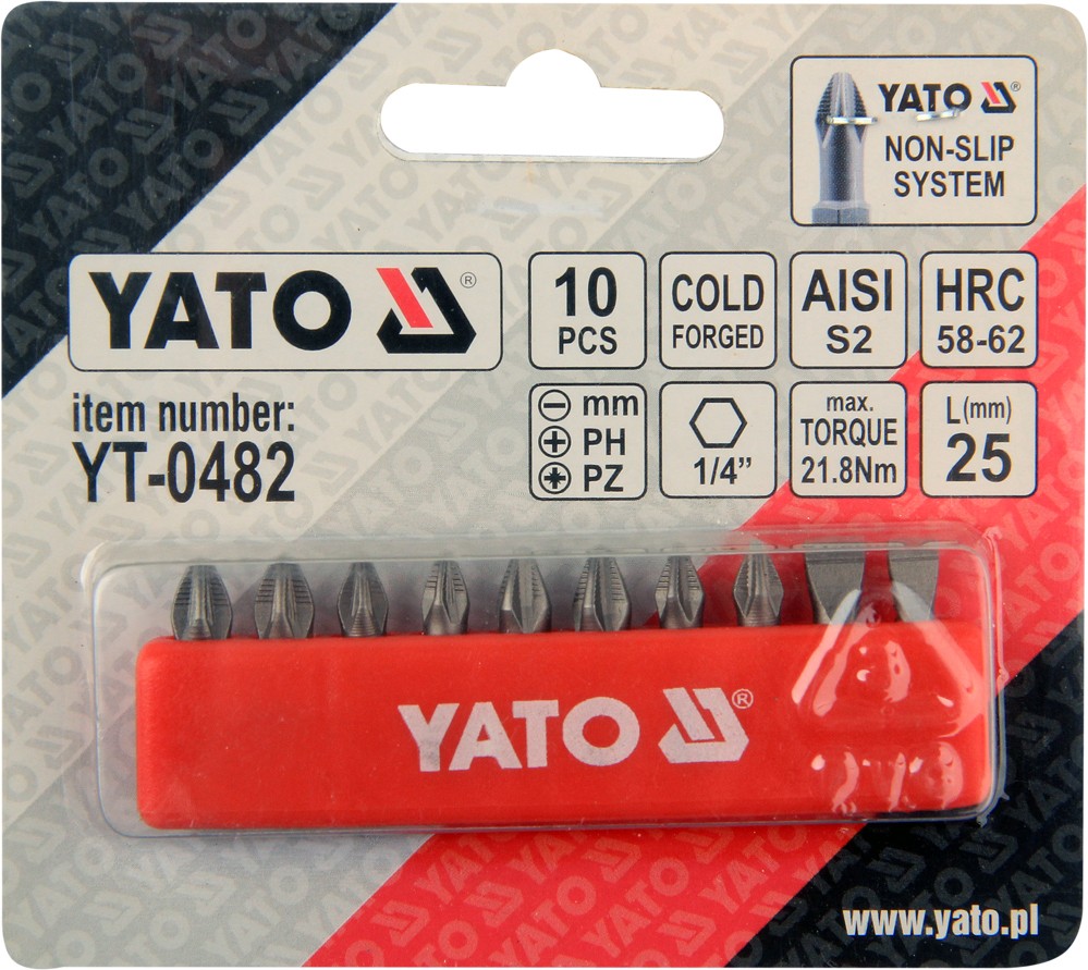 Fits YATO NARZ�DZIA YT-0482 SCREWDRIVER TIP SET 25MM 10PCS.   ⭐UK Stock⭐