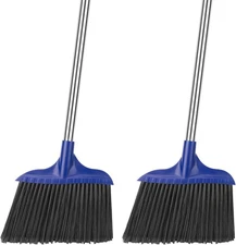 Kefanta 2 Pack Heavy Duty Broom Indoor/Outdoor Blue 2 pack, - 2 