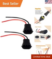 Plug and Play H8 H11 880 881 Male Wiring Socket Set - Perfect for Fog Lights