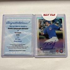 2015 Topps Chrome Rookie Refractor Autograph Card Kris Bryant 375/499