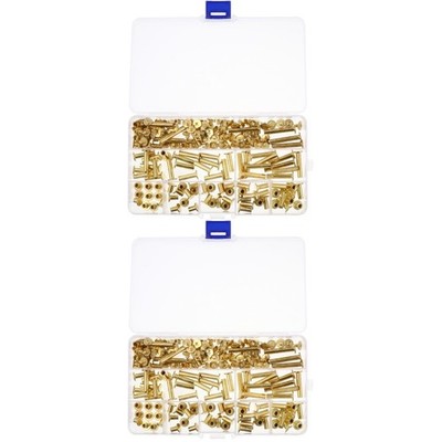  2 Sets Schrauben Bindeschraubenpfosten Bindungsschrauben DIY-Lederaccessoires