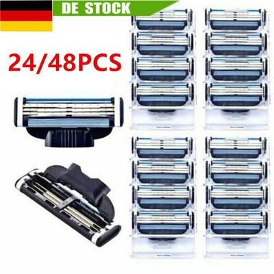24/48 Stück Rasierklingen Set Für Gillette Mach 3 Edelstah Klinge Rasierklingen
