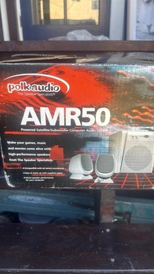 Polk Audio AMR50 Powered Satellite/Subwoofer Wired Computer Speakers White