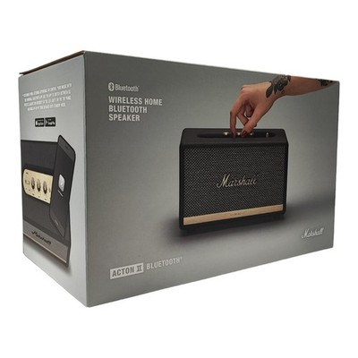 Marshall Acton II Bluetooth Lautsprecher Schwarz 60W aptX Bass Holzgehäuse NEU