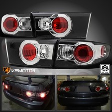 Fits 2003-2005 Honda Accord 4dr Sedan Black Tail Lights Brake Lamps Leftright
