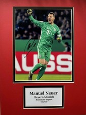 Bayern Munich Manuel Neuer Signed 16" X 12" Double Mounted Display