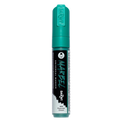 Darwi 3x Marker Acrylfarbe, breite Keilspitze 12mm Pfaugrün| DA0222012610C