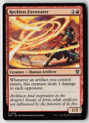 Reckless Fireweaver 106 Commander: Aetherdrift Magic: The Gathering NM