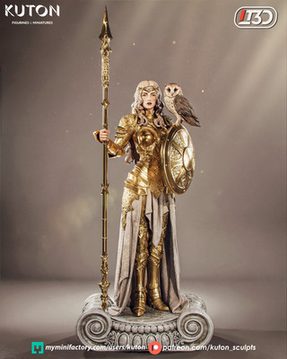 Aurelia 3D gedruckter Modellbausatz - Statue im Maßstab 10