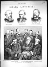 Old 1880 Australia Ministry Allen Stephen Jennings Samuel Baker Watso Victorian