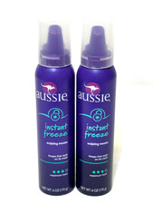 LOT OF 2 Aussie Instant Freeze Mousse Maximum Hold 6oz FREE SHIPPING