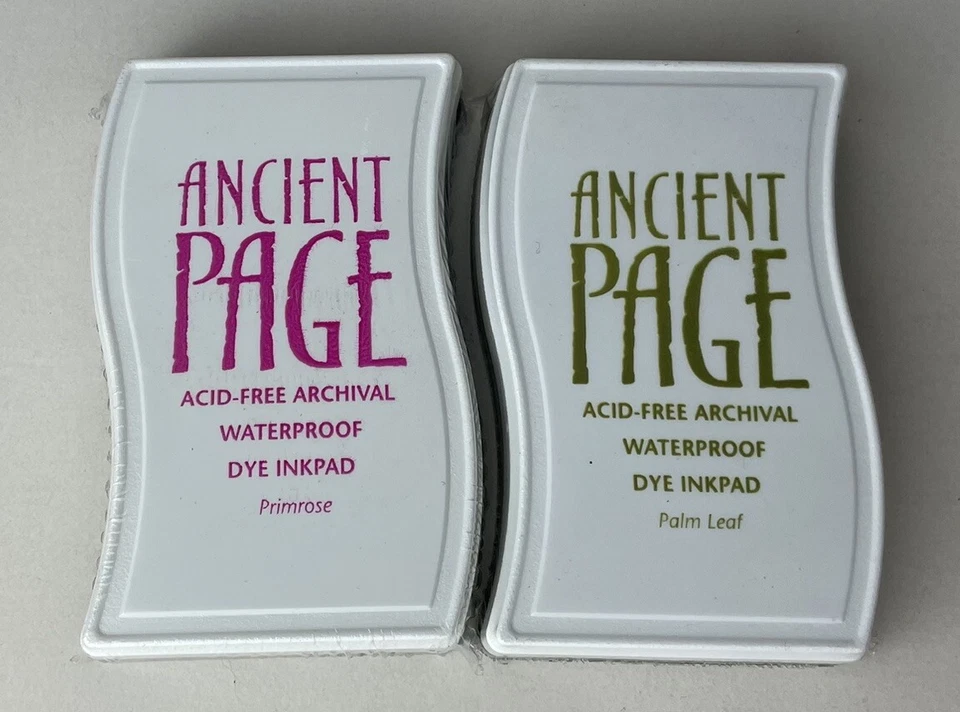 Lot of 12 Ancient Page Acid Free Archival Waterproof Dye Inkpads NEW SEALED - Image 3 of 4