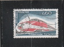 L6508 FRANCE Timbre Y&T N° 1802 de 1974-75 " Turbotrain TGV 001 " Oblitéré