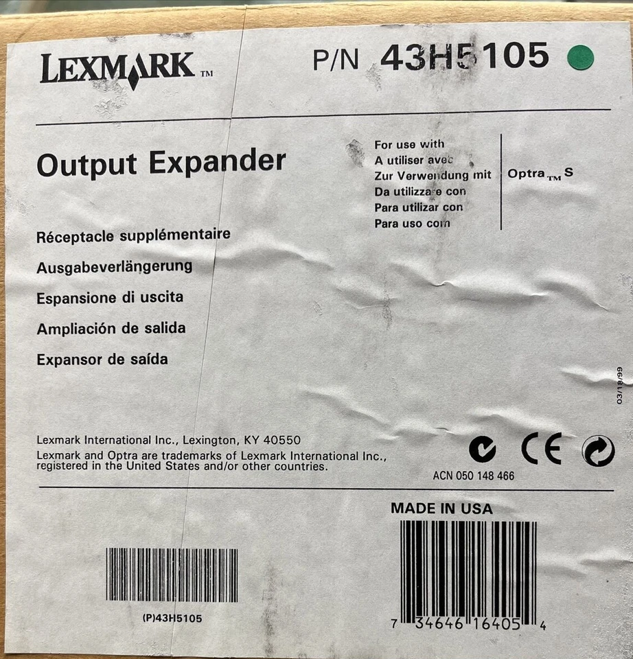 Lexmark 650 Sheet Tray Output Expander For Optra 1255 1625 1855 2455   43H5105 - Image 2 of 4