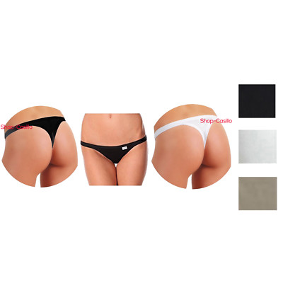Perizoma Jadea Cotone Elastico Vita Bassa Donna Bianco Nero Carne Pezzi 6 