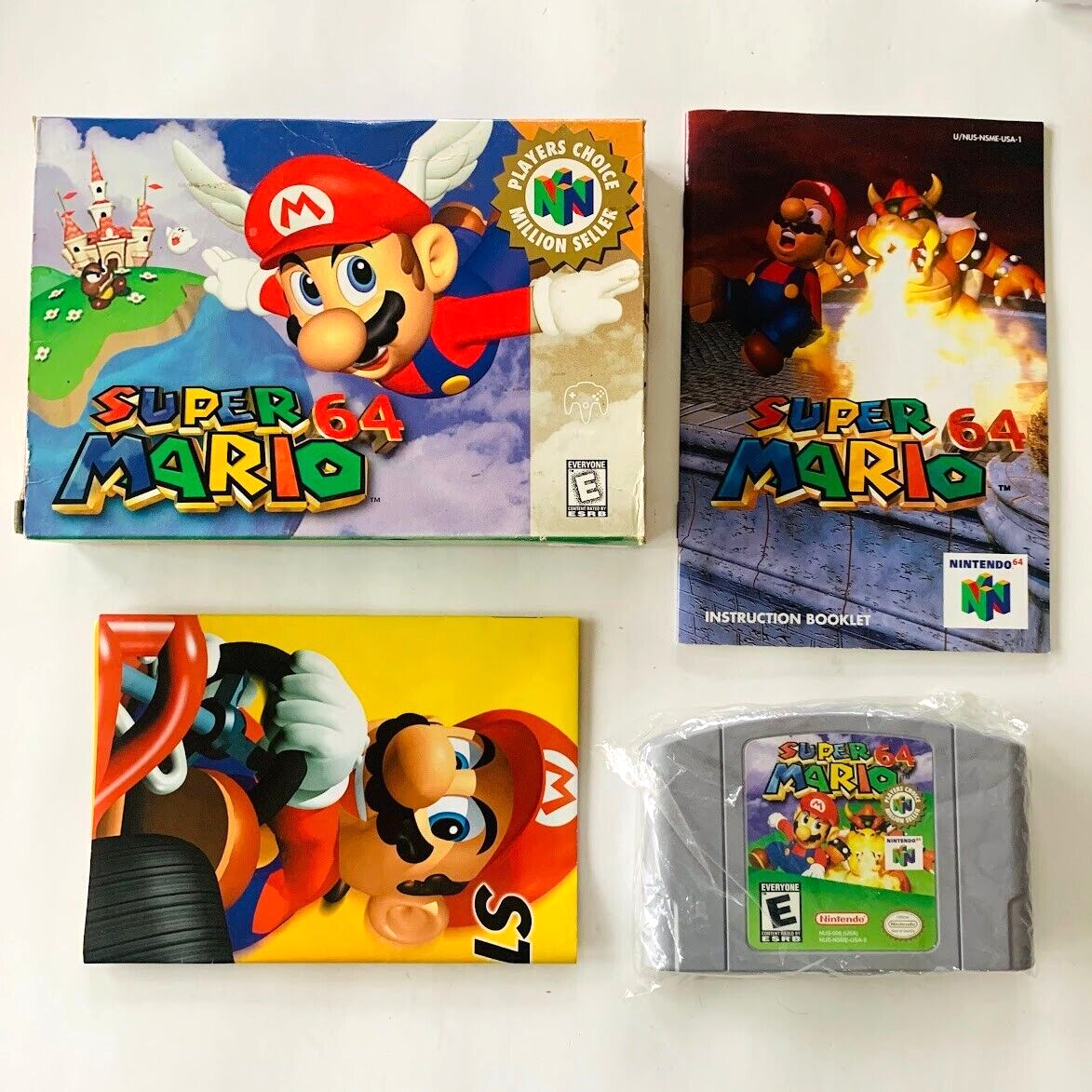 Super Mario 64 (Nintendo 64, N64, 1996) AUTHENTIC Game Cart + Box