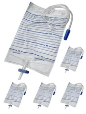 Adult Urine Bag, 2000 ml (Pack of 5)