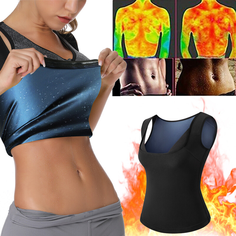 Sweat Vest Sauna Weight Loss Fat Burn Sports Waist Trainer Men Women Body  Shaper