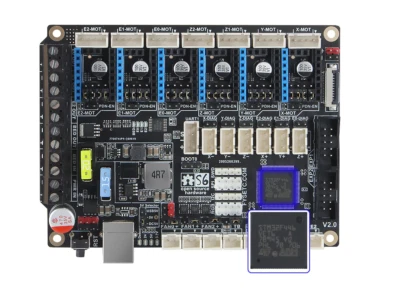 FYSETC S6 V2.0, scheda madre stampante 3D, 32 bit, 3 estrusori/fan, con/senza TFT, 180 MHz