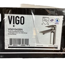 VIGO Davidson Single Hole Bathroom Faucet - Brushed Nickel VG01043BN 