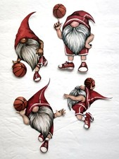 3D UPick Gnomes Playing Basketball Jump Shoot Scrapbook Card Embellishment 3718