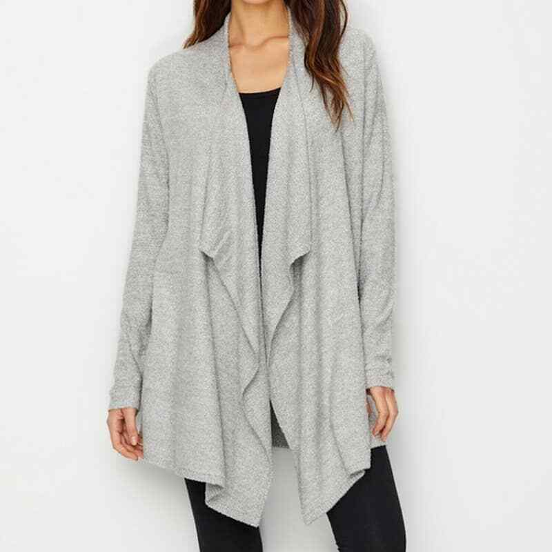 Style 436 Open Front Drape Cardigan 