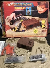 Vintage Mattel Hot Wheels Railroad Trains-To-Go with Box - Sealed Pieces 1985