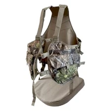  Camouflage Hunting Vest with Detachable Seat Cushion for Turkey Dove and 