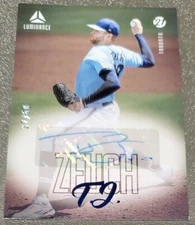 2021 TJ Zeuch Luminance #/50 AUTO Blue Jays
