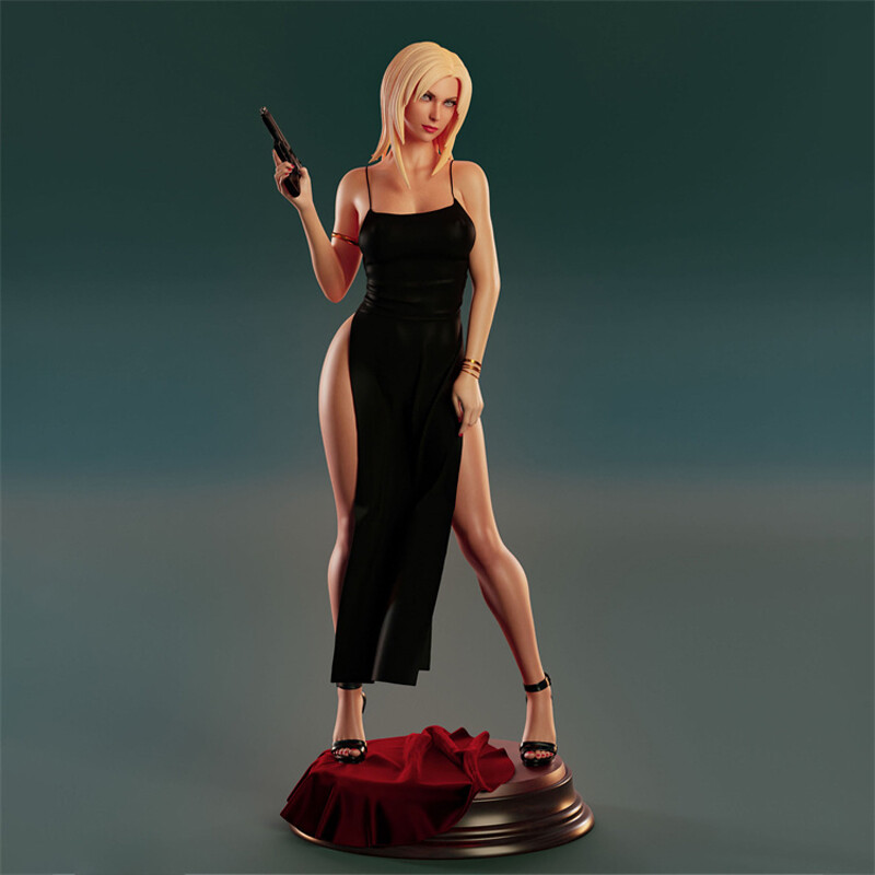 Aya Brea 1/8 24cm 3D print figure Model Kit Unpainted Unassembled GK
