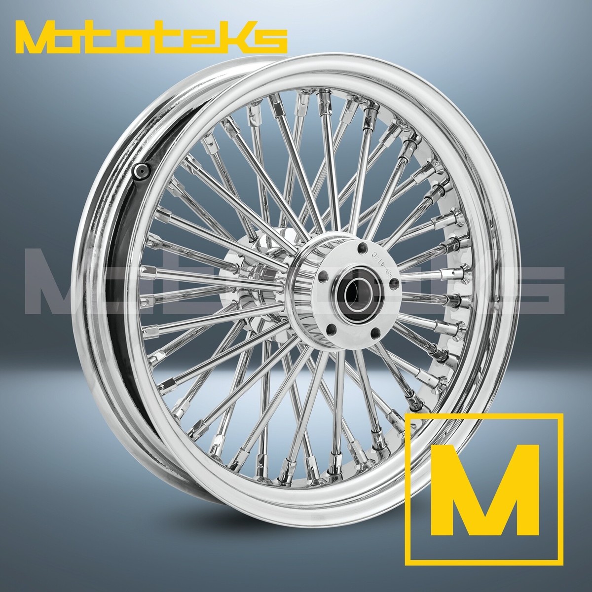 18X3.5 FAT SPOKE WHEEL 40 STAINLESS FOR HARLEY SOFTAIL SPORTSTER