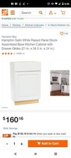 Hampton Satin White Raised Panel Base Cabinet